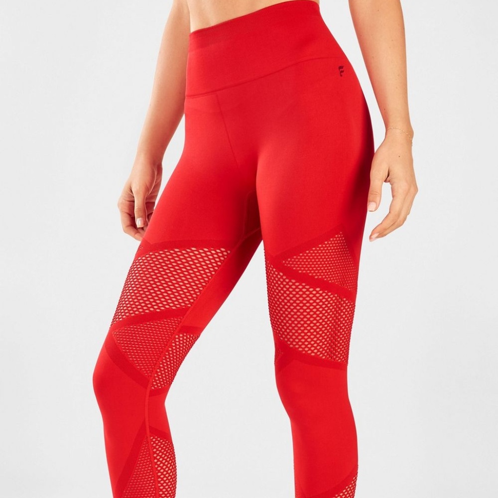 Seamless High-Waisted Mesh 7/8 - L